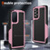 Samsung Galaxy A52 5G PC + TPU Shockproof Protective Phone Case - Pink+Black