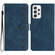 Samsung Galaxy A52 5G Seven Butterflies Embossed Leather Phone Case - Blue