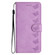 Samsung Galaxy A52 5G Seven Butterflies Embossed Leather Phone Case - Purple