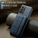 Samsung Galaxy A52 5G/4G Fierre Shann Oil Wax Cow Leather Card Holder Back Phone Case - Blue