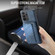 Samsung Galaxy A52 5G/4G Fierre Shann Oil Wax Cow Leather Card Holder Back Phone Case - Blue
