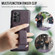 Samsung Galaxy A52 5G/4G Fierre Shann Oil Wax Cow Leather Card Holder Back Phone Case - Purple