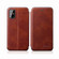 Samsung Galaxy A52 5G/4G ntegrated Electricity Pressing Retro Texture Magnetic TPU+PU Leather Case with Card Slot & Holder - Brown