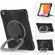 Apple iPad 10.2 2021 / 2020 / 2019 Contrast Color Silicone + PC Protective Case with Holder & Shoulder Strap - Black+Grey