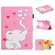 Colored Drawing Pattern Horizontal Flip PU Leather Case with Holder & Card Slot & Sleep / Wake-up Function iPad Pro 10.2 2021 / 2020 / 2019 / 10.5 - 2019 - Loving Elephant