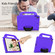 Diamond Texture Design EVA Children Shockproof Protective Case with Strap iPad 10.2 2021 / 2020 / 2019 / Pro 10.5 - Purple+Black