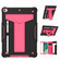 iPad 10.2 / iPad Pro 10.5 T-shaped Bracket Contrast Color Shockproof PC + Silicone Flat Protective Case - Black+Rose Red