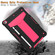 iPad 10.2 / iPad Pro 10.5 T-shaped Bracket Contrast Color Shockproof PC + Silicone Flat Protective Case - Black+Rose Red