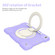 iPad 10.2 2019/10.2 2020/10.2 2021 Silicone + PC Full Body Protection Tablet Case With Holder & Strap - Purple