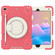 iPad 10.2 2019/10.2 2020/10.2 2021 Silicone + PC Full Body Protection Tablet Case With Holder & Strap - Red