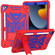 iPad 10.2 2019/2020/2021 Bumblebee Silicone+PC Shockproof Tablet Case with Holder - Red Blue