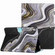 iPad 10.2 2020 / 2019 Marble Pattern Stitching Smart Leather Tablet Case - Black Gold