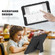 iPad 10.2 2021 / 2020 / 2019 3-Layer Protection Screen Frame + PC + Silicone Shockproof Combination Case with Holder - Black+Black