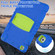 iPad 10.2 2021 / 2020 / 2019 3-Layer Protection Screen Frame + PC + Silicone Shockproof Combination Case with Holder - Blue+Lime