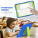 iPad 10.2 2021 / 2020 / 2019 3-Layer Protection Screen Frame + PC + Silicone Shockproof Combination Case with Holder - Blue+Lime