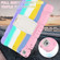 iPad 10.2 2021 / 2020 / 2019 3-Layer Protection Screen Frame + PC + Silicone Shockproof Combination Case with Holder - Colorful Pink