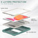 iPad 10.2 2021 / 2020 / 2019 3-Layer Protection Screen Frame + PC + Silicone Shockproof Combination Case with Holder - Emerald Green