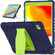 iPad 10.2 2021 / 2020 / 2019 3-Layer Protection Screen Frame + PC + Silicone Shockproof Combination Case with Holder - NavyBlue+Lime