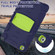 iPad 10.2 2021 / 2020 / 2019 3-Layer Protection Screen Frame + PC + Silicone Shockproof Combination Case with Holder - NavyBlue+Lime