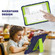 iPad 10.2 2021 / 2020 / 2019 3-Layer Protection Screen Frame + PC + Silicone Shockproof Combination Case with Holder - NavyBlue+Lime