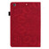 iPad 10.2 2021 / 2020 / 2019 Calf Pattern Double Folding Design Embossed Leather Case with Holder & Card Slots & Pen Slot & Elastic Band - Red