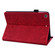 iPad 10.2 2021 / 2020 / 2019 Calf Pattern Double Folding Design Embossed Leather Case with Holder & Card Slots & Pen Slot & Elastic Band - Red