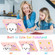 iPad 10.2 2021 / 2020 / 2019 Cat Holder Silicone Hybrid PC Tablet Case with Strap - Rose Pink