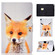 iPad 10.2 2021 / 2020 / 2019 Colored Drawing Horizontal Flip Leather Case with Holder & Card Slots & Sleep / Wake-up Function - Fox
