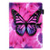 iPad 10.2 2021 / 2020 / 2019 Coloured Drawing Pattern Horizontal Flip Leather Case with Holder & Card Slots & Photo Frame - Red Flower Pink Butterfly