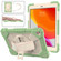 iPad 10.2 2021 / 2020 / 2019 Contrast Color Robot Shockproof Silicon + PC Protective Case with Holder & Shoulder Strap - Matcha Green Beige