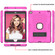 iPad 10.2 2021 / 2020 / 2019 Contrast Color Robot Shockproof Silicone + PC Protective Case with Holder - Rose Red Black