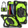 iPad 10.2 2021 / 2020 / 2019 Contrast Color Robot Silicone Hybrid PC Tablet Case - Black Yellow Green