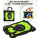 iPad 10.2 2021 / 2020 / 2019 Contrast Color Robot Silicone Hybrid PC Tablet Case - Black Yellow Green