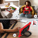 iPad 10.2 2021 / 2020 / 2019 Contrast Color Robot Silicone Hybrid PC Tablet Case - Red Black
