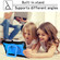 iPad 10.2 2021 / 2020 / 2019 Contrast Color Shockproof Robot Silicone + PC Case with Wristband Holder - Black + Blue