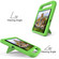 iPad 10.2 2021 / 2020 / 2019 Handle Portable EVA Shockproof Protective Case with Triangle Holder - Green