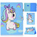 iPad 10.2 2021 / 2020 / 2019 Painted Pattern TPU Horizontal Flip Leather Protective Case - Rainbow Unicorn