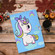 iPad 10.2 2021 / 2020 / 2019 Painted Pattern TPU Horizontal Flip Leather Protective Case - Rainbow Unicorn