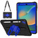 iPad 10.2 2021 / 2020 / 2019 Punk Stand PC Hybrid Silicone Tablet Case with Shoulder Strap - Black Blue