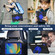 iPad 10.2 2021 / 2020 / 2019 Punk Stand PC Hybrid Silicone Tablet Case with Shoulder Strap - Black Blue