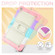 iPad 10.2 2021 / 2020 / 2019 Shockproof Colorful Silica Gel + PC Protective Case with Holder & Shoulder Strap - Colorful Pink