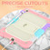 iPad 10.2 2021 / 2020 / 2019 Shockproof Colorful Silica Gel + PC Protective Case with Holder & Shoulder Strap - Colorful Pink