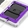 iPad 10.2 2021 / 2020 / 2019 Shockproof Colorful Silica Gel + PC Protective Case with Holder & Shoulder Strap - Purple