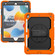 iPad 10.2 2021 / 2020 / 2019 Shockproof Silicone + PC Protective Case with Holder & Shoulder Strap & Pen Slot - Orange