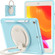 iPad 10.2 2021 / 2020 / 2019 Shockproof TPU + PC Protective Case with 360 Degree Rotation Foldable Handle Grip Holder & Pen Slot - Ice Crystal Blue