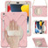 iPad 10.2 2021 / 2020 / 2019 Silicone + PC Protective Case with Holder & Shoulder Strap - Cherry Blossom Pink