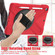 iPad 10.2 2021 / 2020 / 2019 Silicone + PC Protective Case with Holder & Shoulder Strap - Red
