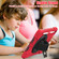 iPad 10.2 2021 / 2020 / 2019 Silicone + PC Protective Case with Holder & Shoulder Strap - Red