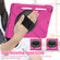iPad 10.2 2021 / 2020 / 2019 Silicone + PC Protective Case with Holder & Shoulder Strap - Rose Red