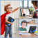 iPad 10.2 2021 / 2020 / 2019 Silicone + PC Shockproof Protective Tablet Case - Black Blue